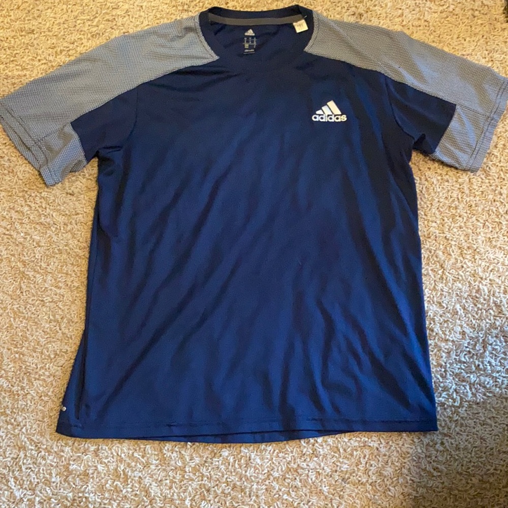 Navy Adidas Climalite athletic tee